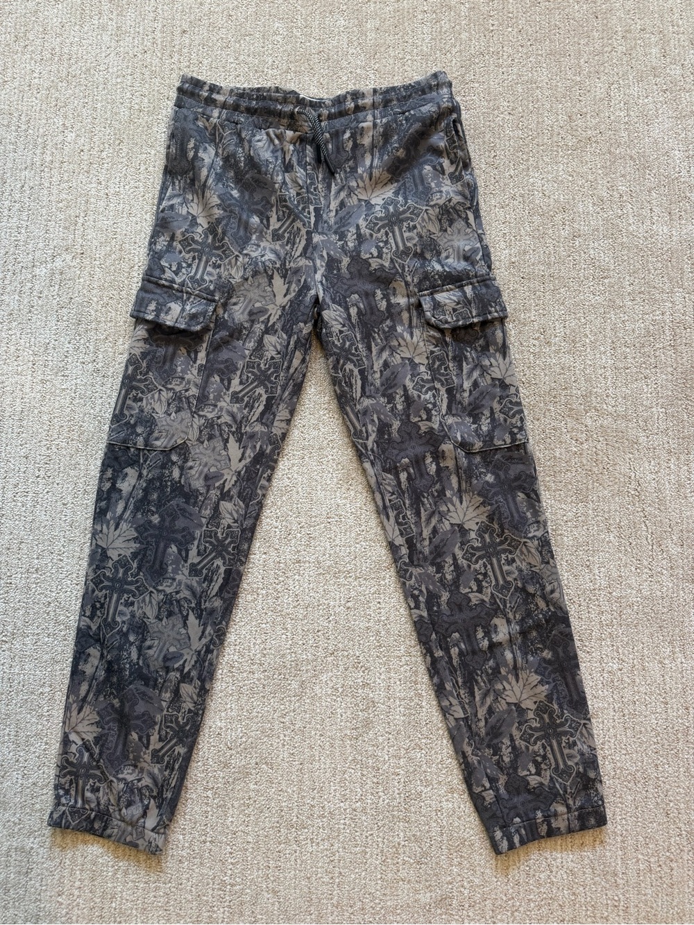 Sovereign Code Boys Grey Camouflage Cargo Joggers